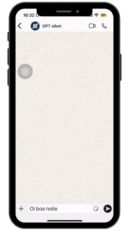 Atendimento OiBot no celular